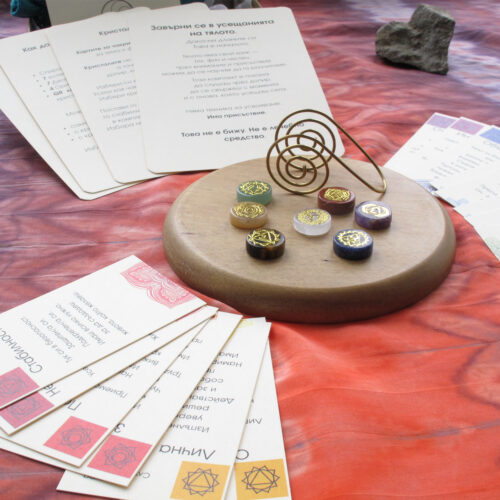 Комплект за дланта: спирала и 7 кристала