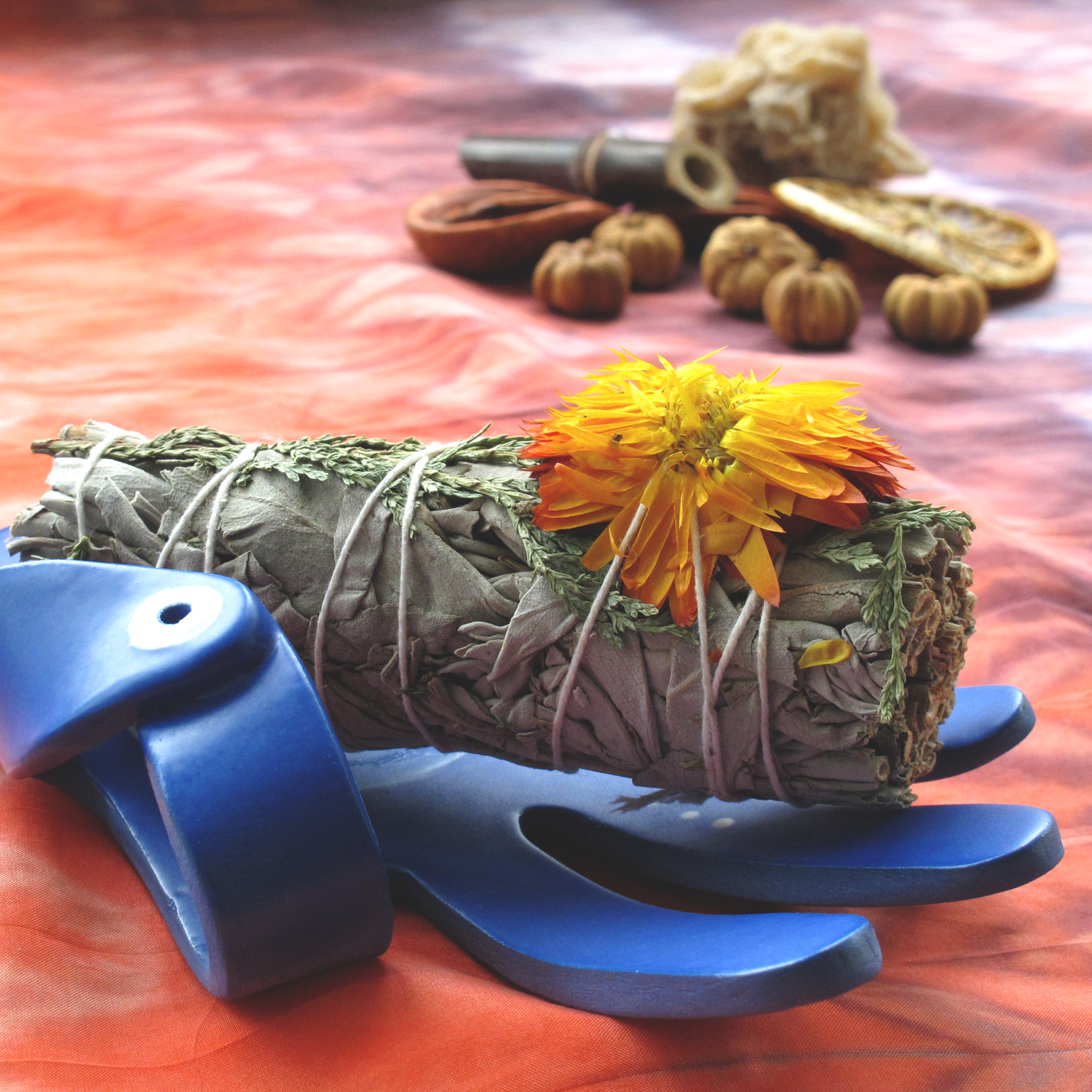 Снопче бяла салвия, кедър и сухо цвете – около 10 см